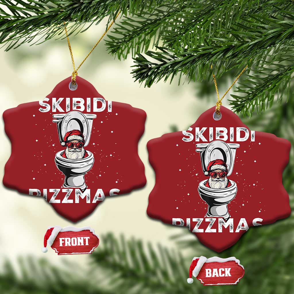 Funny Santa Rizz Xmas Christmas Ornament Skibiti Toilet Rizzmas TS02