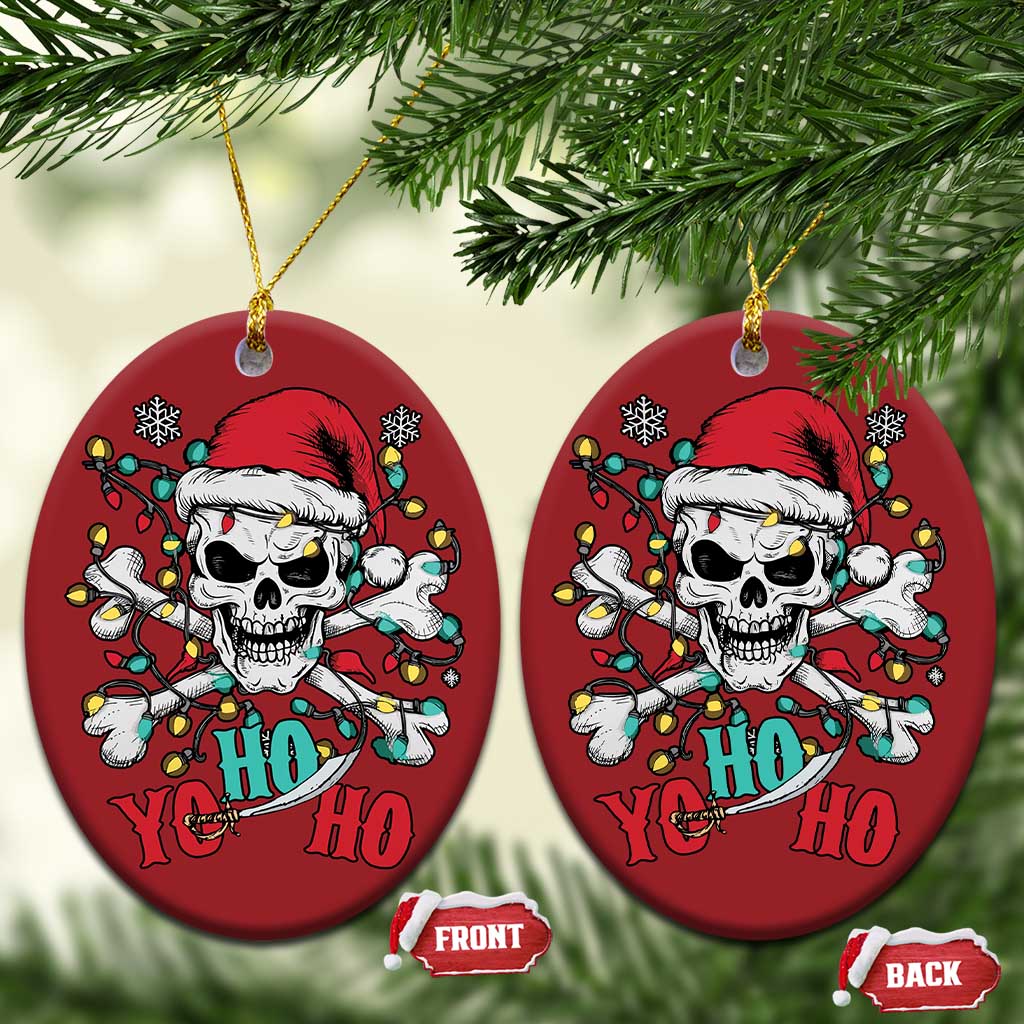 Xmas Pirate Skull Christmas Ornament Yo Ho Ho Boat Cruise Xmas Crossbones TS02