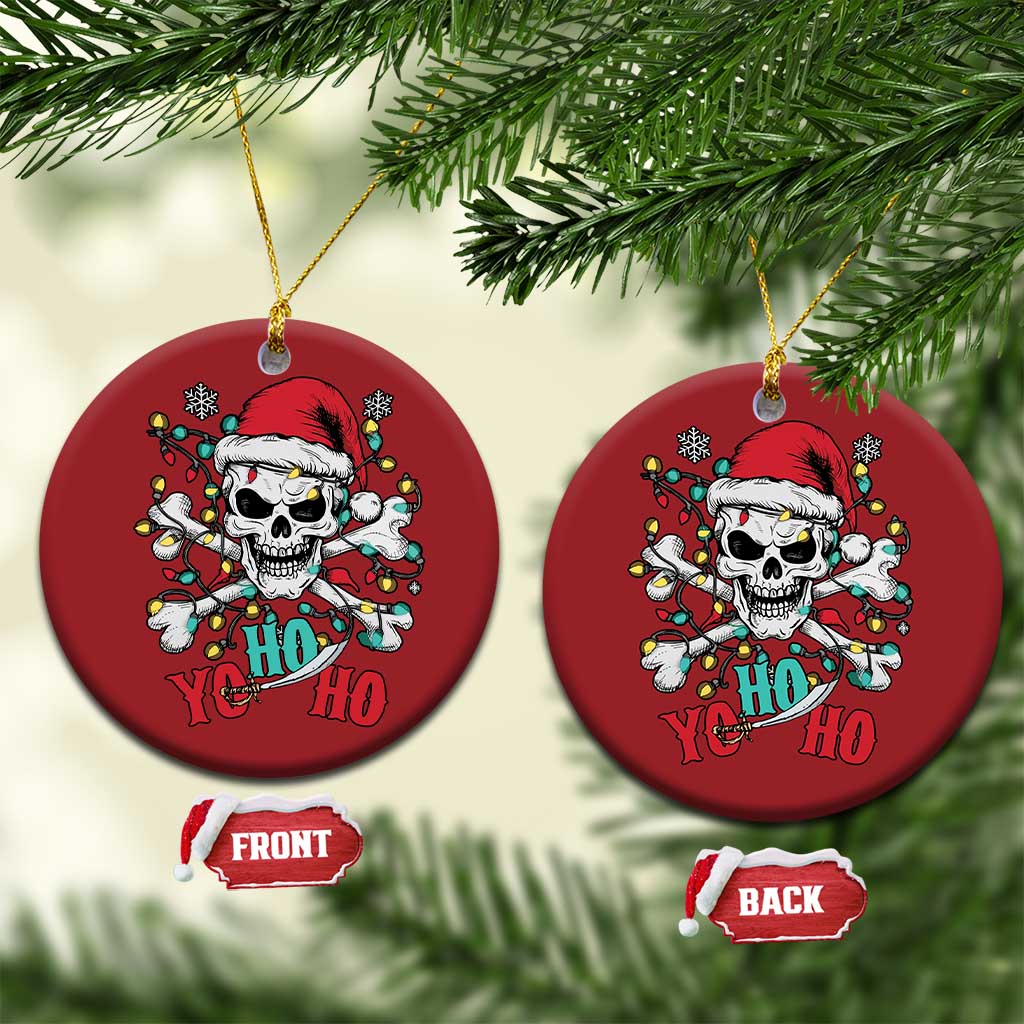 Xmas Pirate Skull Christmas Ornament Yo Ho Ho Boat Cruise Xmas Crossbones TS02