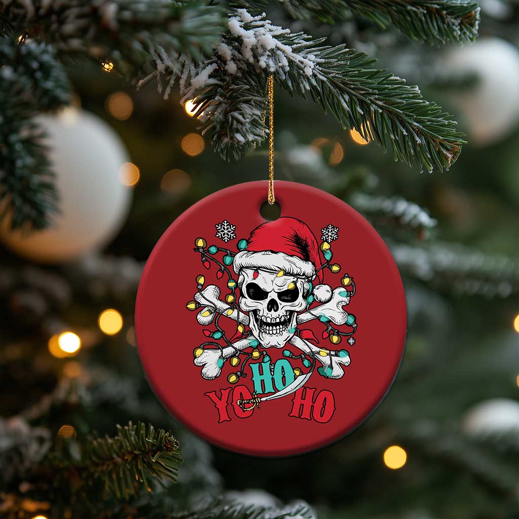Xmas Pirate Skull Christmas Ornament Yo Ho Ho Boat Cruise Xmas Crossbones TS02