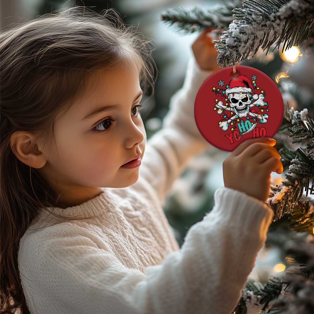 Xmas Pirate Skull Christmas Ornament Yo Ho Ho Boat Cruise Xmas Crossbones TS02