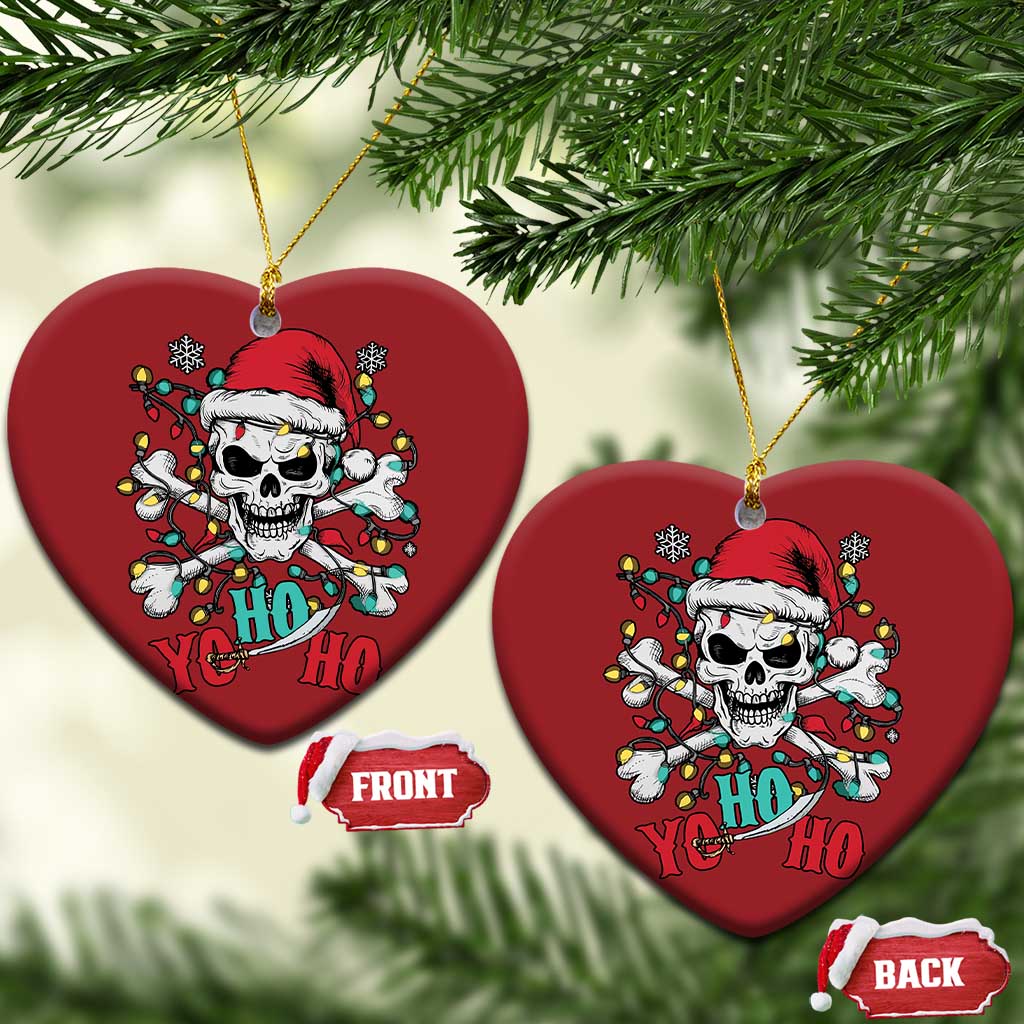Xmas Pirate Skull Christmas Ornament Yo Ho Ho Boat Cruise Xmas Crossbones TS02