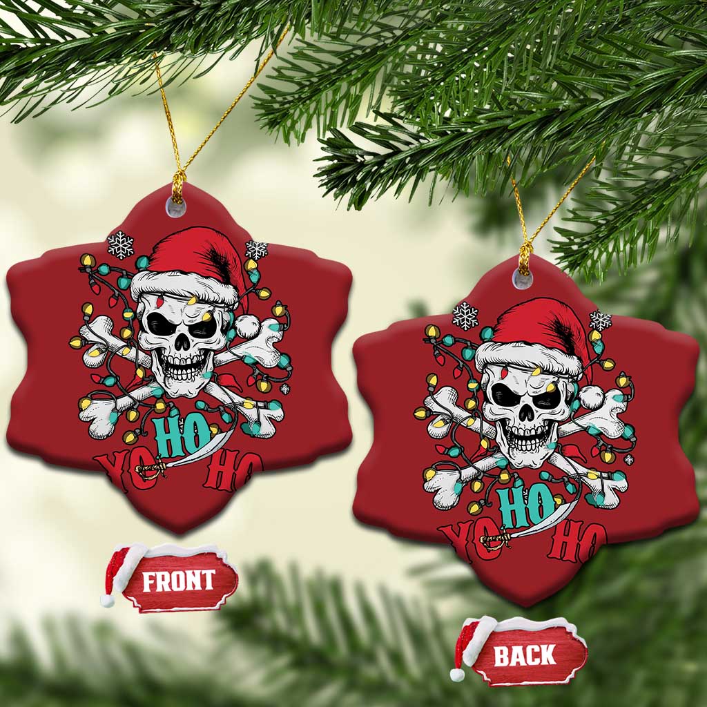 Xmas Pirate Skull Christmas Ornament Yo Ho Ho Boat Cruise Xmas Crossbones TS02