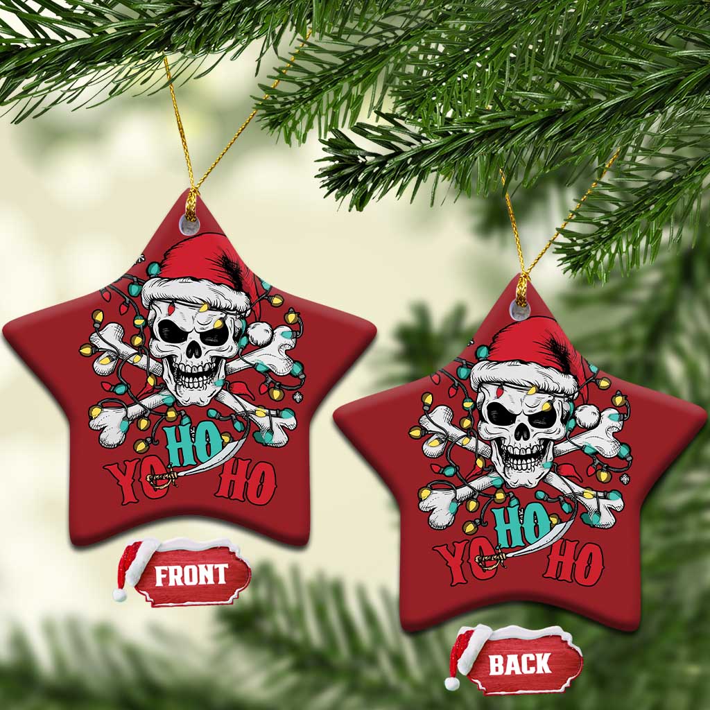 Xmas Pirate Skull Christmas Ornament Yo Ho Ho Boat Cruise Xmas Crossbones TS02