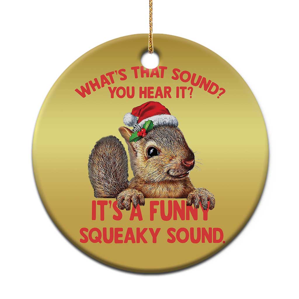 Xmas Squirrel Christmas Ornament It's A Funny Squeaky Sound Xmas Things TS02