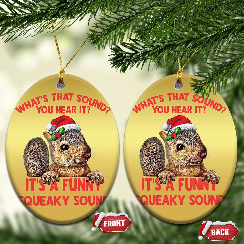 Xmas Squirrel Christmas Ornament It's A Funny Squeaky Sound Xmas Things TS02