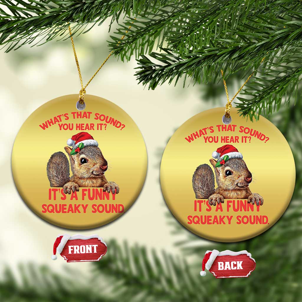 Xmas Squirrel Christmas Ornament It's A Funny Squeaky Sound Xmas Things TS02