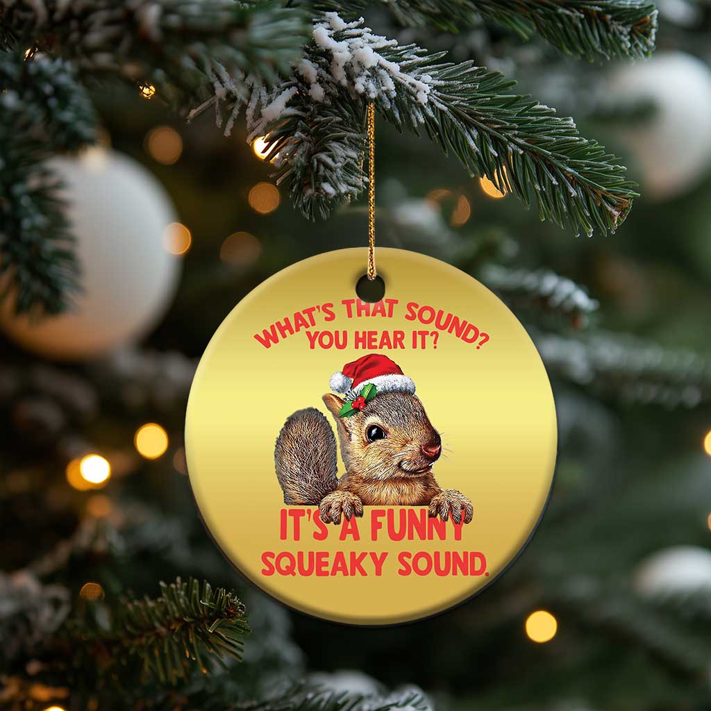 Xmas Squirrel Christmas Ornament It's A Funny Squeaky Sound Xmas Things TS02