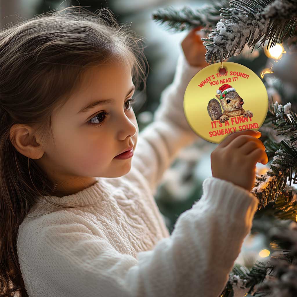 Xmas Squirrel Christmas Ornament It's A Funny Squeaky Sound Xmas Things TS02