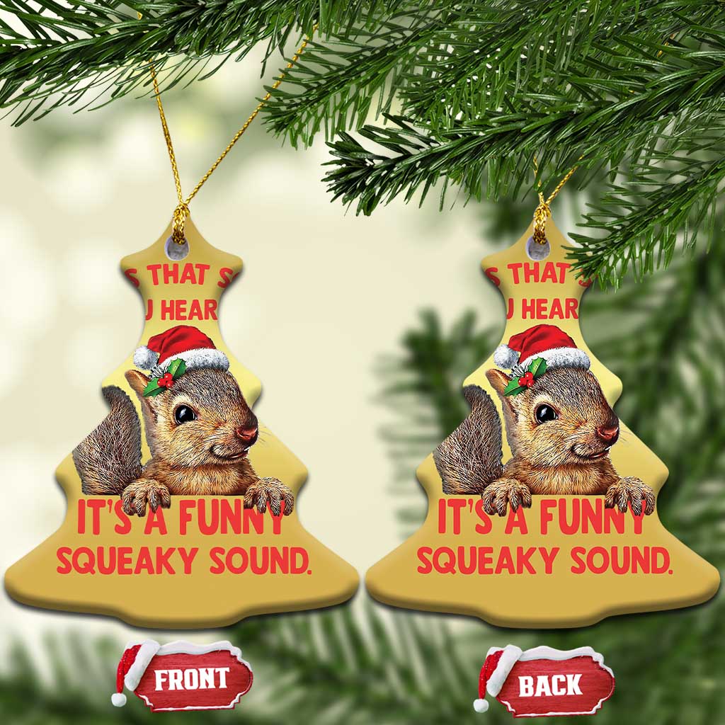 Xmas Squirrel Christmas Ornament It's A Funny Squeaky Sound Xmas Things TS02