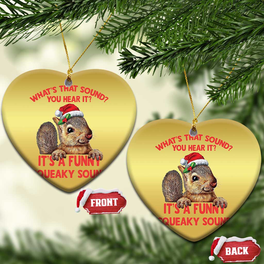 Xmas Squirrel Christmas Ornament It's A Funny Squeaky Sound Xmas Things TS02