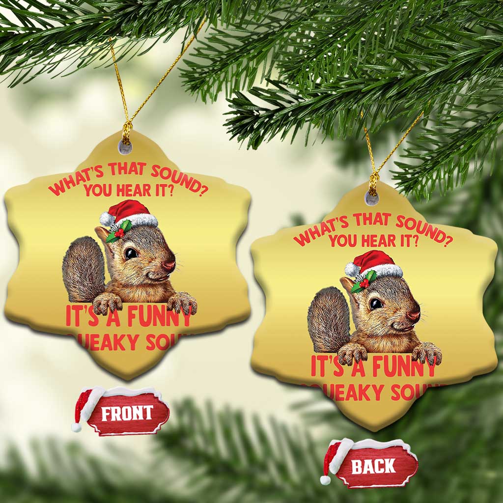 Xmas Squirrel Christmas Ornament It's A Funny Squeaky Sound Xmas Things TS02