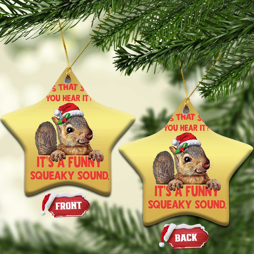 Xmas Squirrel Christmas Ornament It's A Funny Squeaky Sound Xmas Things TS02