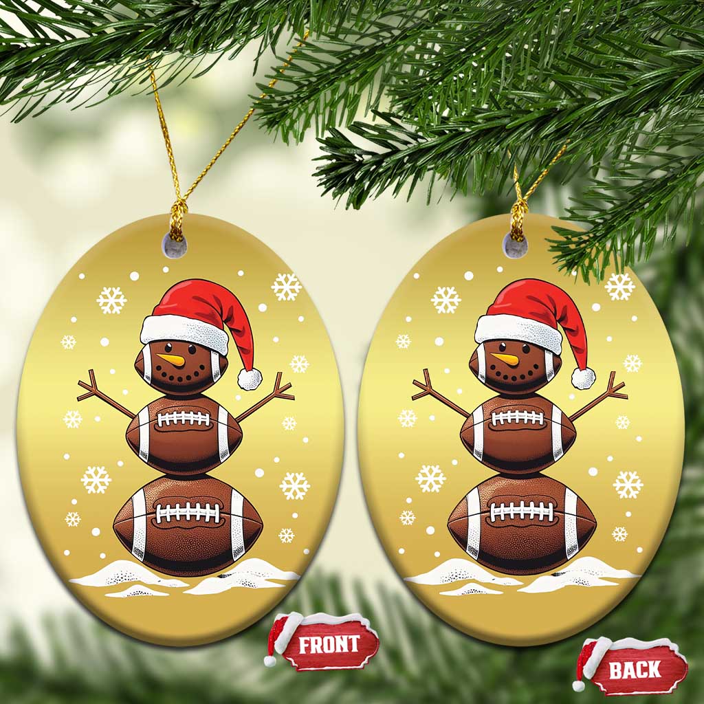 Xmas Football Christmas Ornament Rugby Snowman Xmas Festive Holiday Sports TS02