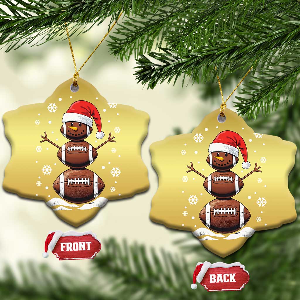 Xmas Football Christmas Ornament Rugby Snowman Xmas Festive Holiday Sports TS02