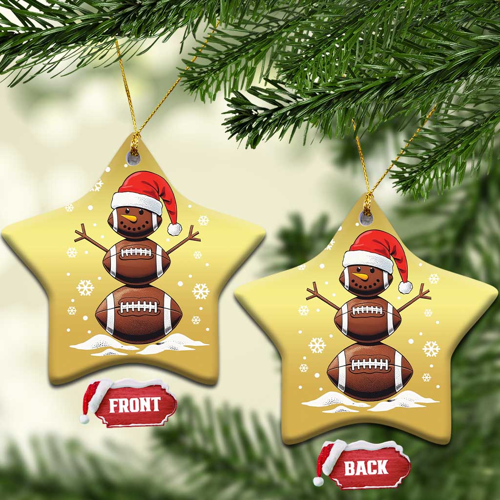 Xmas Football Christmas Ornament Rugby Snowman Xmas Festive Holiday Sports TS02