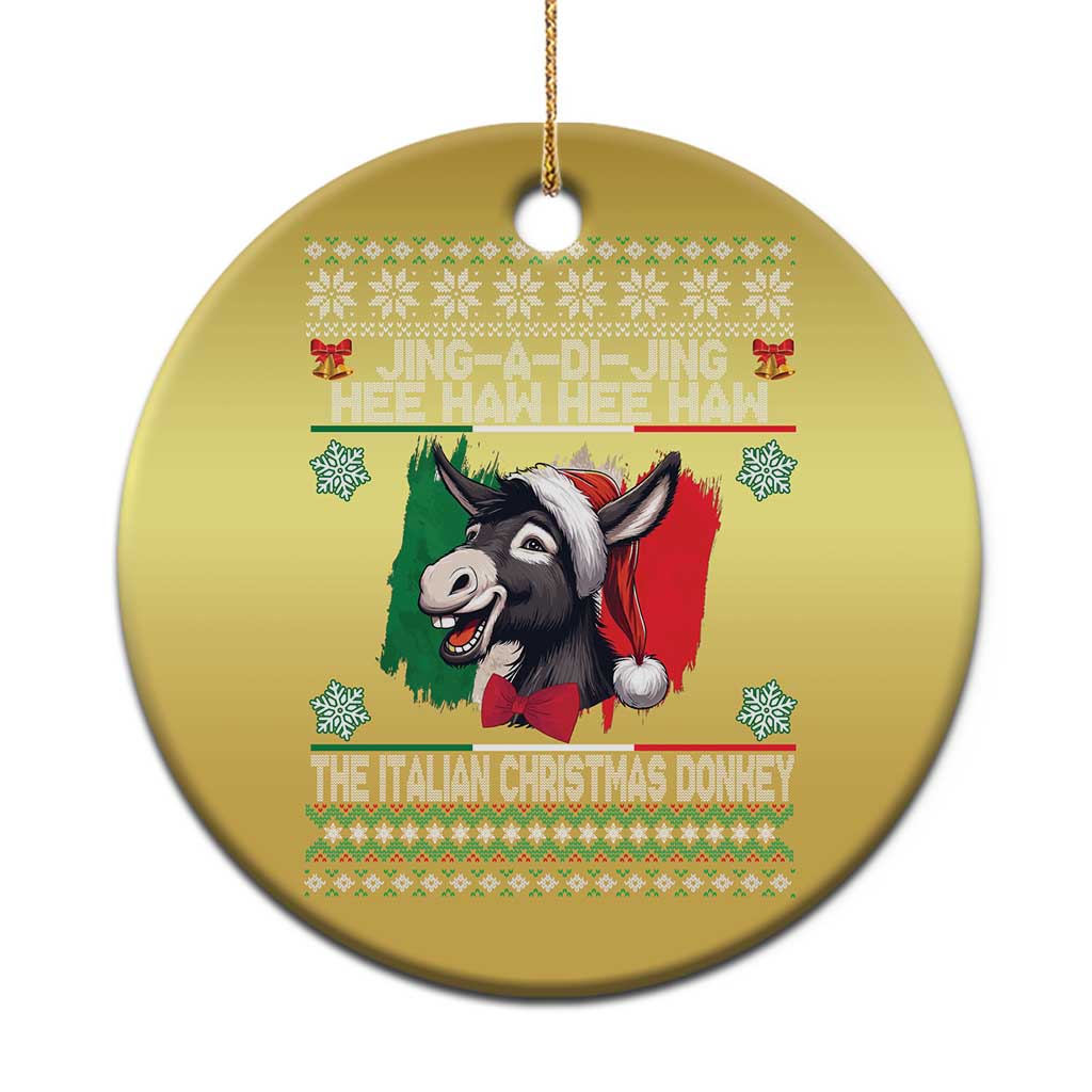 Italian Xmas Donkey Christmas Ornament Funny Jing A Di Jing Hee Haw Italy Flag TS02