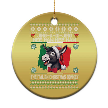 Italian Xmas Donkey Christmas Ornament Funny Jing A Di Jing Hee Haw Italy Flag TS02