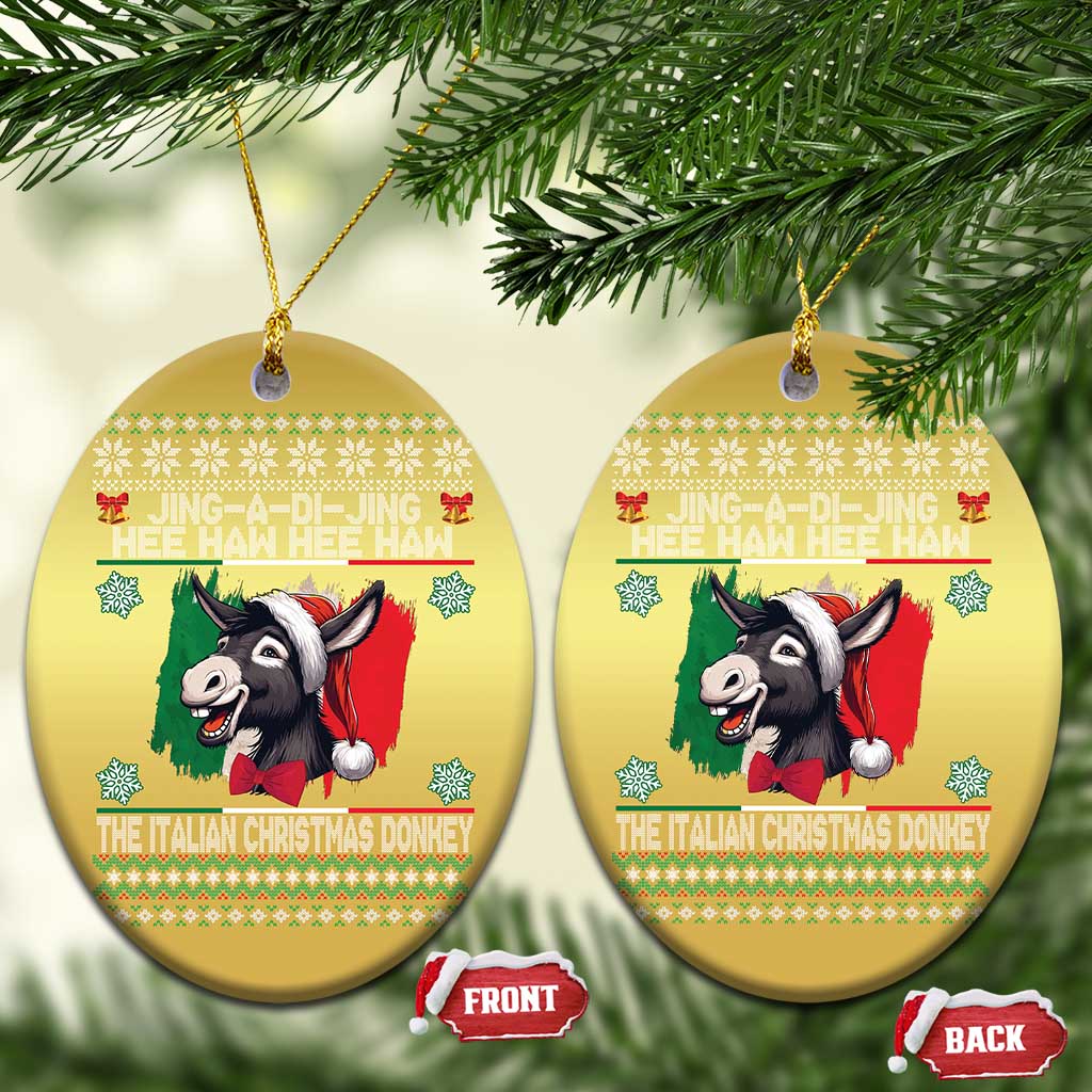 Italian Xmas Donkey Christmas Ornament Funny Jing A Di Jing Hee Haw Italy Flag TS02