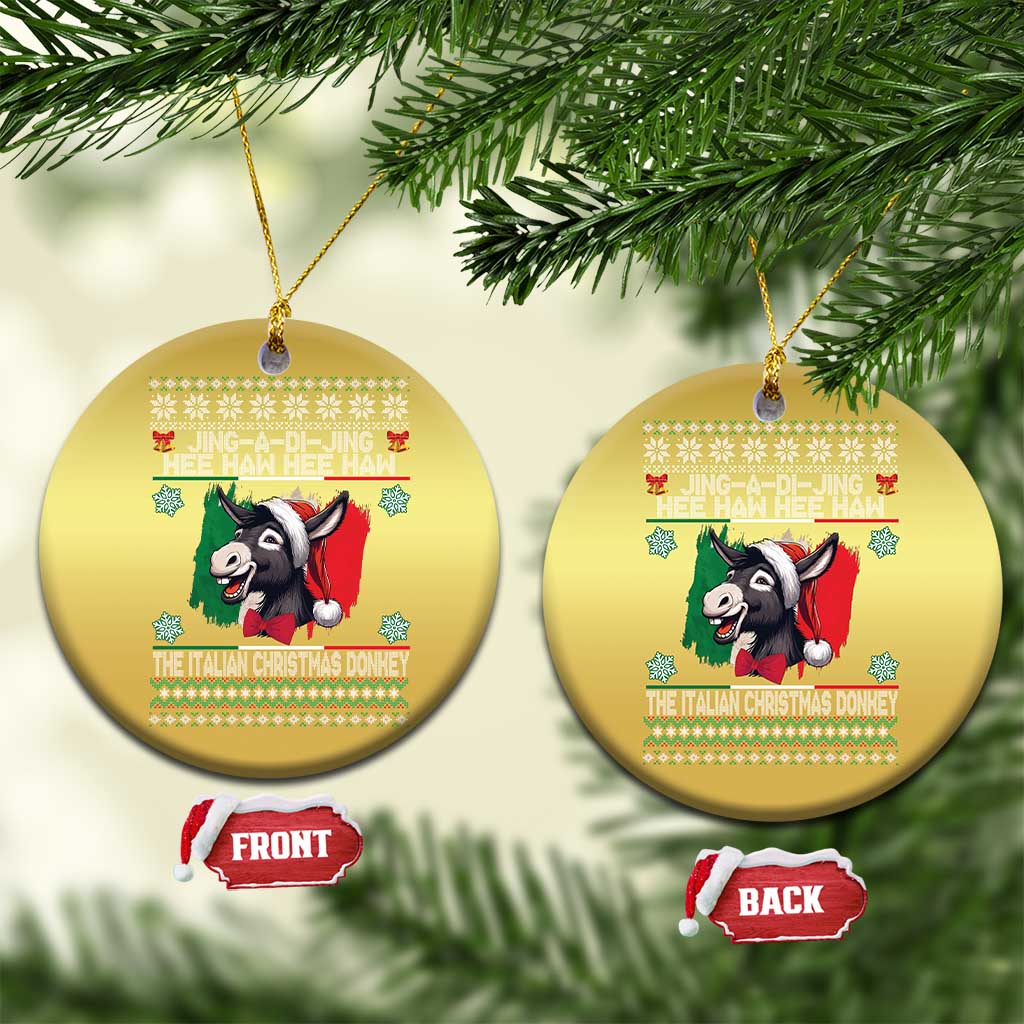 Italian Xmas Donkey Christmas Ornament Funny Jing A Di Jing Hee Haw Italy Flag TS02