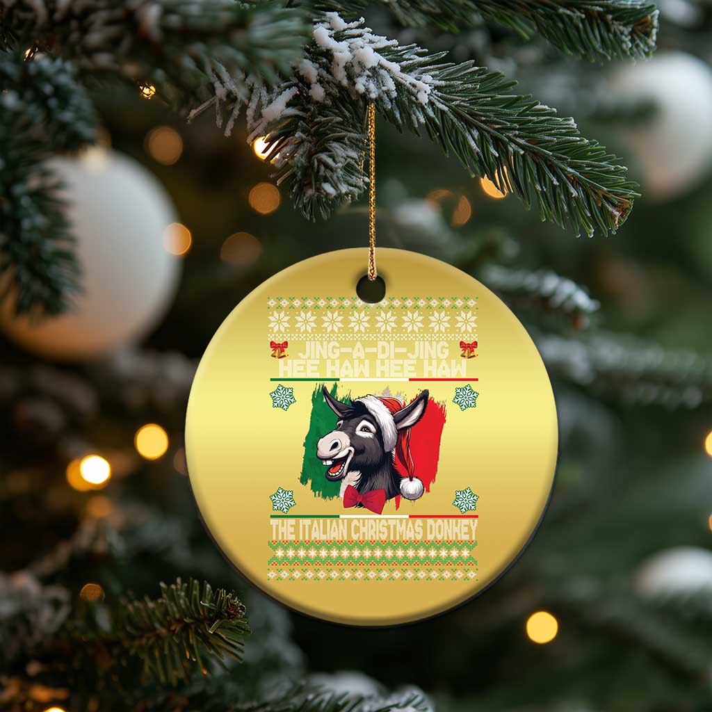 Italian Xmas Donkey Christmas Ornament Funny Jing A Di Jing Hee Haw Italy Flag TS02