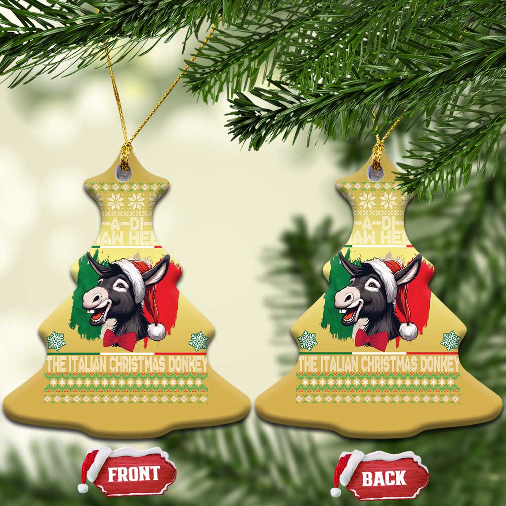 Italian Xmas Donkey Christmas Ornament Funny Jing A Di Jing Hee Haw Italy Flag TS02