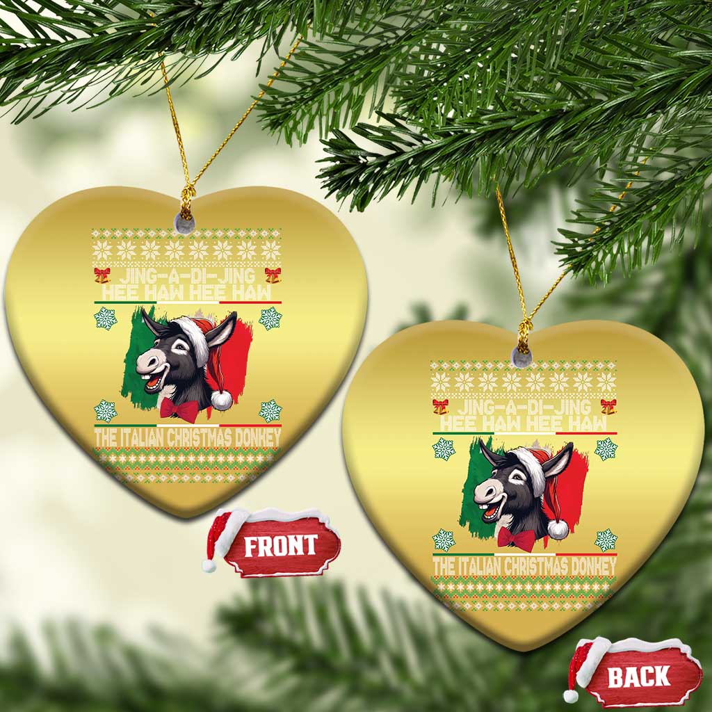 Italian Xmas Donkey Christmas Ornament Funny Jing A Di Jing Hee Haw Italy Flag TS02