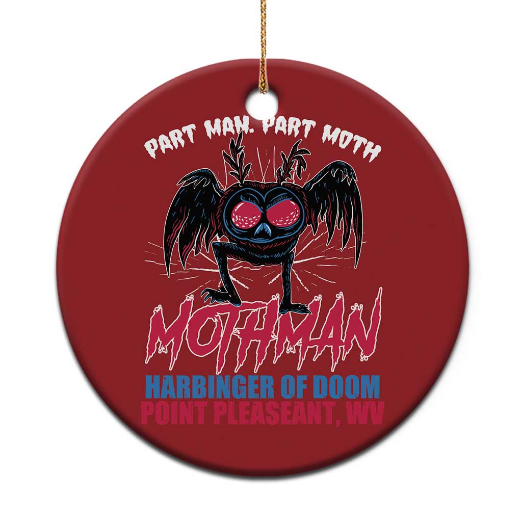 Funny Mothman Christmas Ornament Part Man Part Moth Harbinger Of Doom Point Pleasent WV TS02