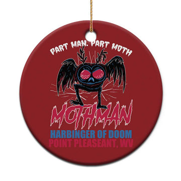 Funny Mothman Christmas Ornament Part Man Part Moth Harbinger Of Doom Point Pleasent WV TS02