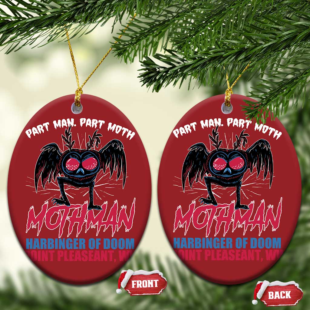 Funny Mothman Christmas Ornament Part Man Part Moth Harbinger Of Doom Point Pleasent WV TS02