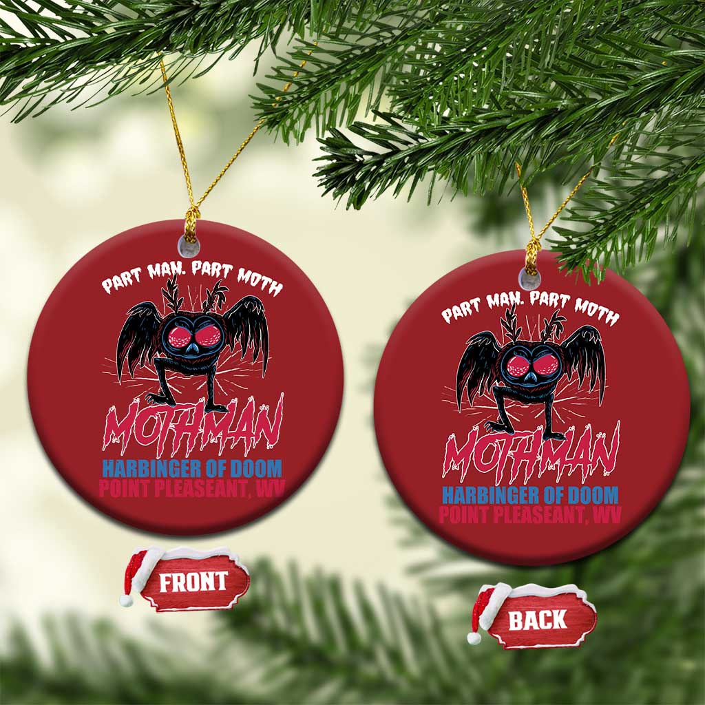 Funny Mothman Christmas Ornament Part Man Part Moth Harbinger Of Doom Point Pleasent WV TS02