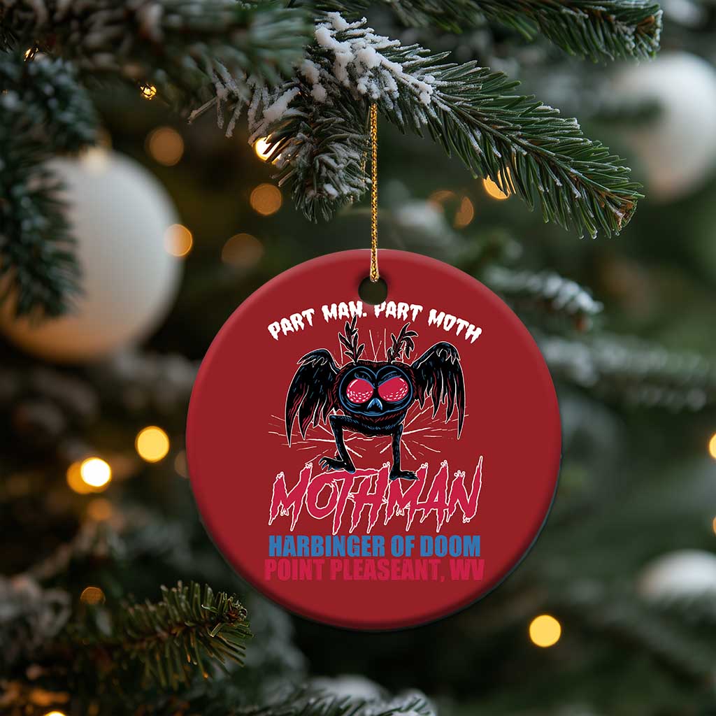 Funny Mothman Christmas Ornament Part Man Part Moth Harbinger Of Doom Point Pleasent WV TS02