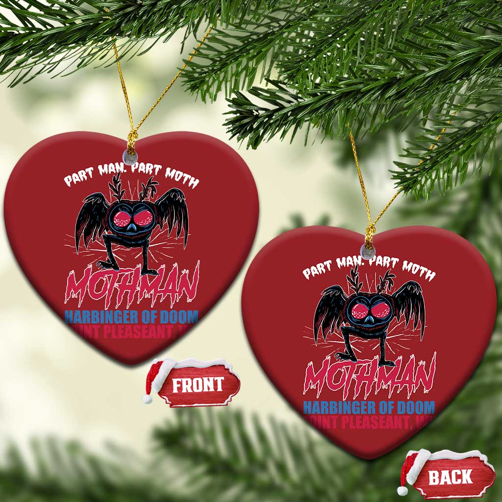 Funny Mothman Christmas Ornament Part Man Part Moth Harbinger Of Doom Point Pleasent WV TS02