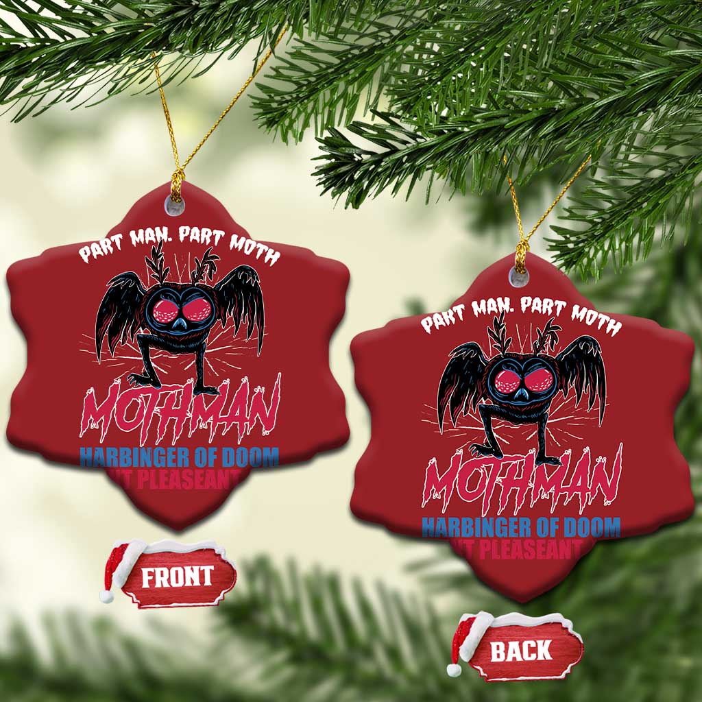 Funny Mothman Christmas Ornament Part Man Part Moth Harbinger Of Doom Point Pleasent WV TS02