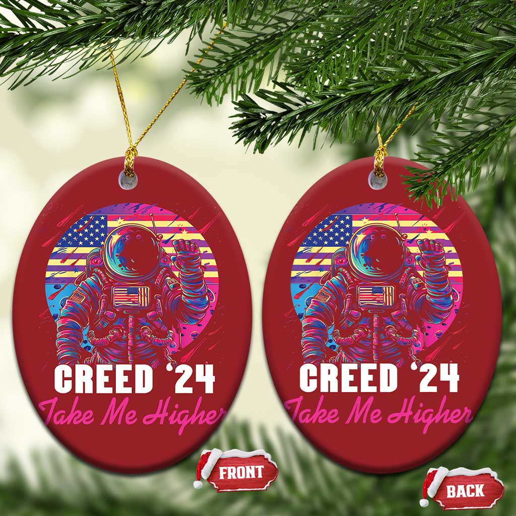 Creed '24 Take Me Higher Christmas Ornament American Astronaut Election 2024 TS02