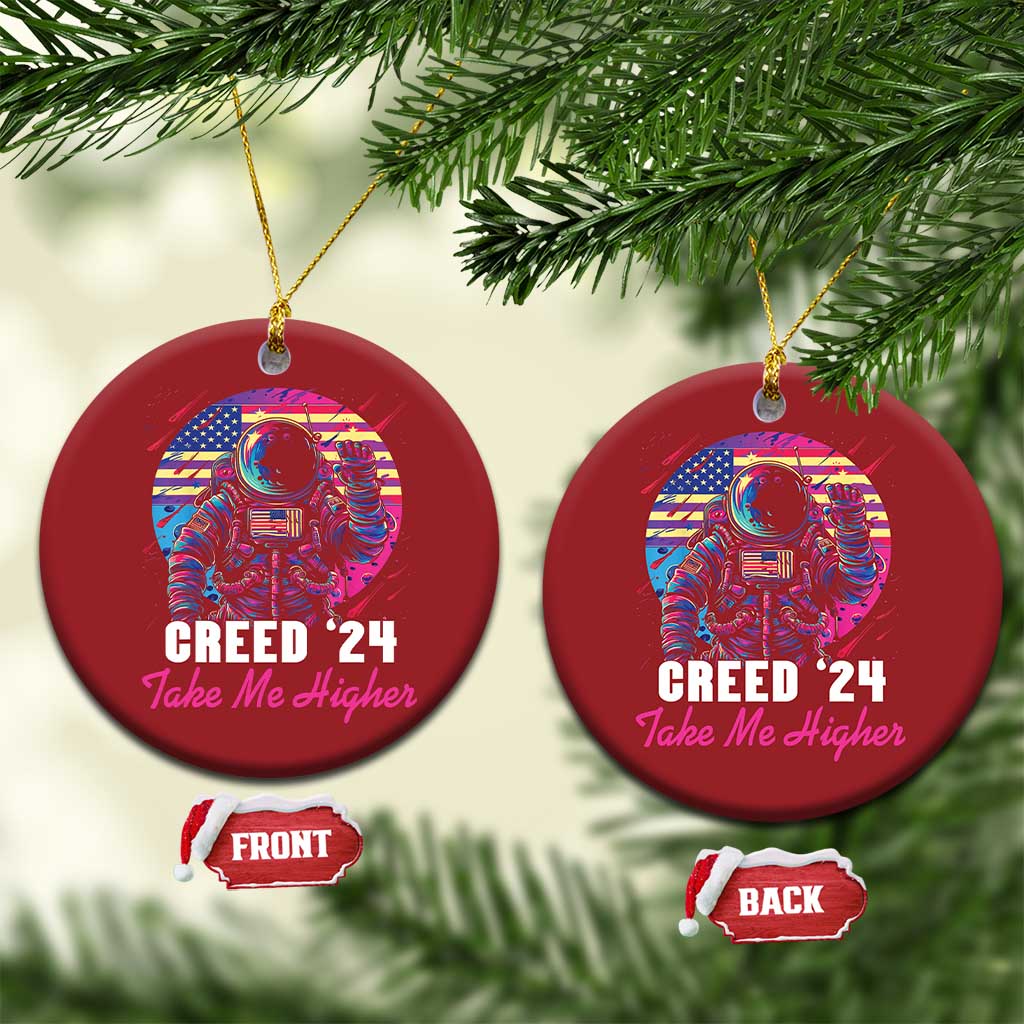 Creed '24 Take Me Higher Christmas Ornament American Astronaut Election 2024 TS02