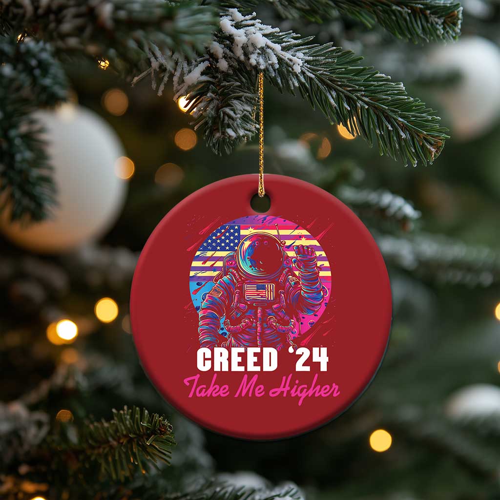 Creed '24 Take Me Higher Christmas Ornament American Astronaut Election 2024 TS02