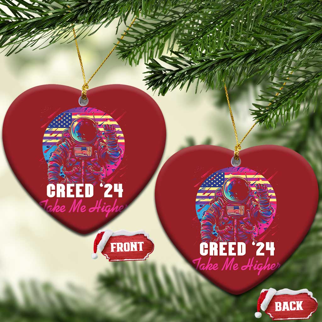 Creed '24 Take Me Higher Christmas Ornament American Astronaut Election 2024 TS02