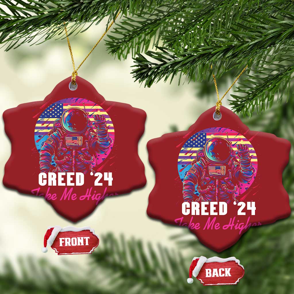 Creed '24 Take Me Higher Christmas Ornament American Astronaut Election 2024 TS02