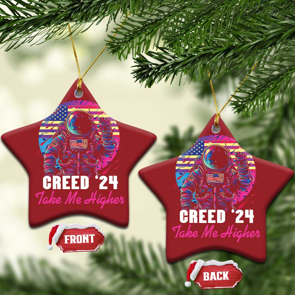 Creed '24 Take Me Higher Christmas Ornament American Astronaut Election 2024 TS02