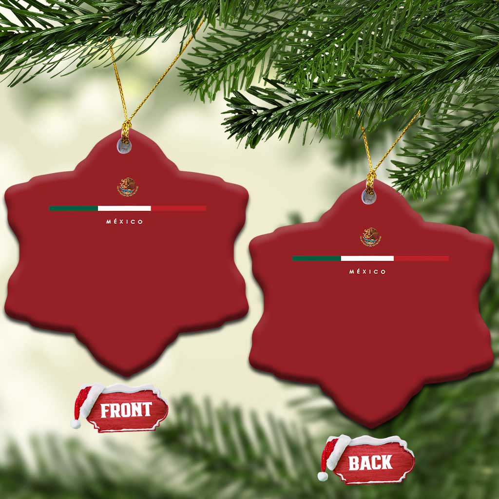 Mexico Pride Christmas Ornament Mexican Flag Independence Day Hispanic Heritage Minimalism TS02