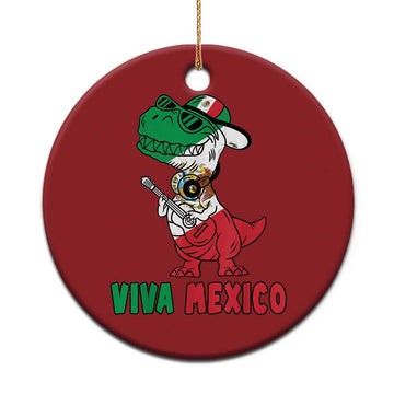 Viva Mexico Christmas Ornament Funny Mexican Dance Dinosaur Hispanic Heritage TS02