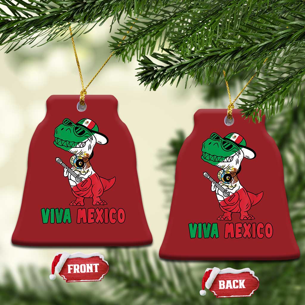 Viva Mexico Christmas Ornament Funny Mexican Dance Dinosaur Hispanic Heritage TS02