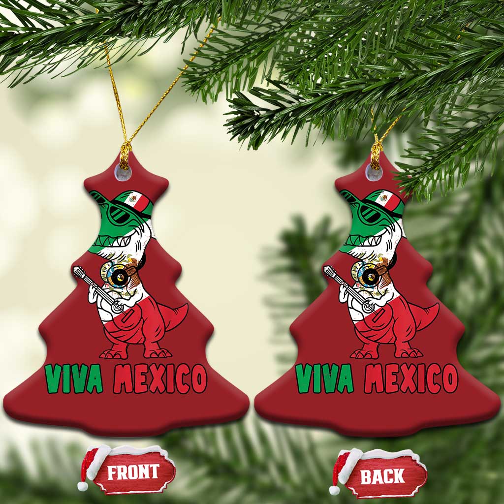 Viva Mexico Christmas Ornament Funny Mexican Dance Dinosaur Hispanic Heritage TS02