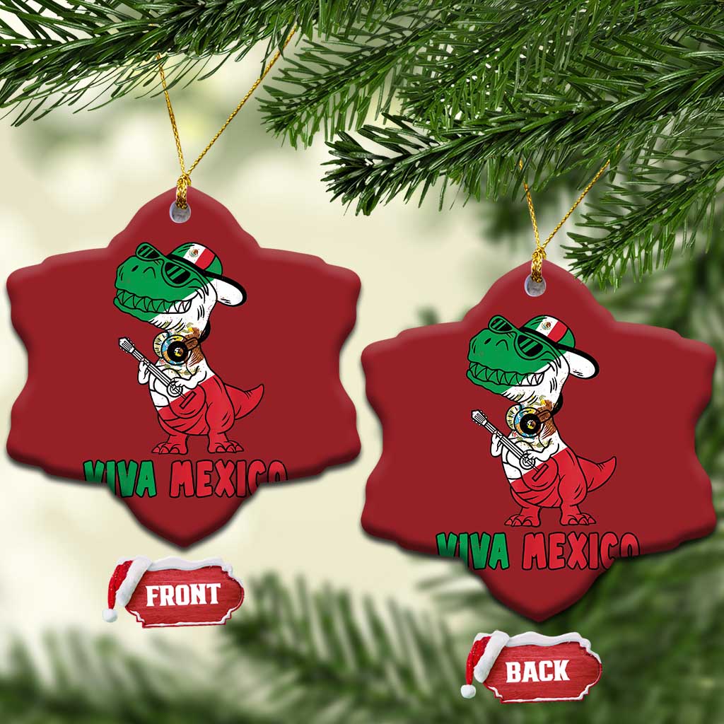 Viva Mexico Christmas Ornament Funny Mexican Dance Dinosaur Hispanic Heritage TS02