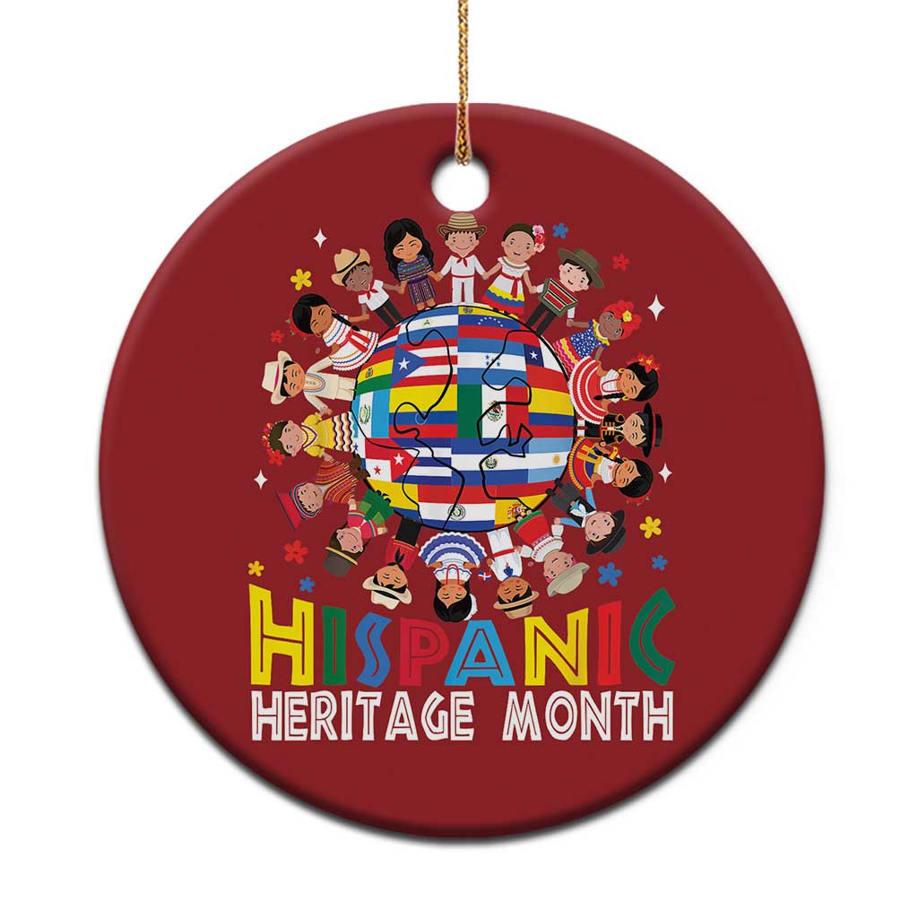 Hispanic Heritage Month Christmas Ornament Herencia Hispana Celebration Hispanic Americans TS02
