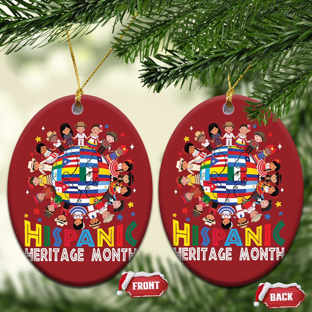 Hispanic Heritage Month Christmas Ornament Herencia Hispana Celebration Hispanic Americans TS02