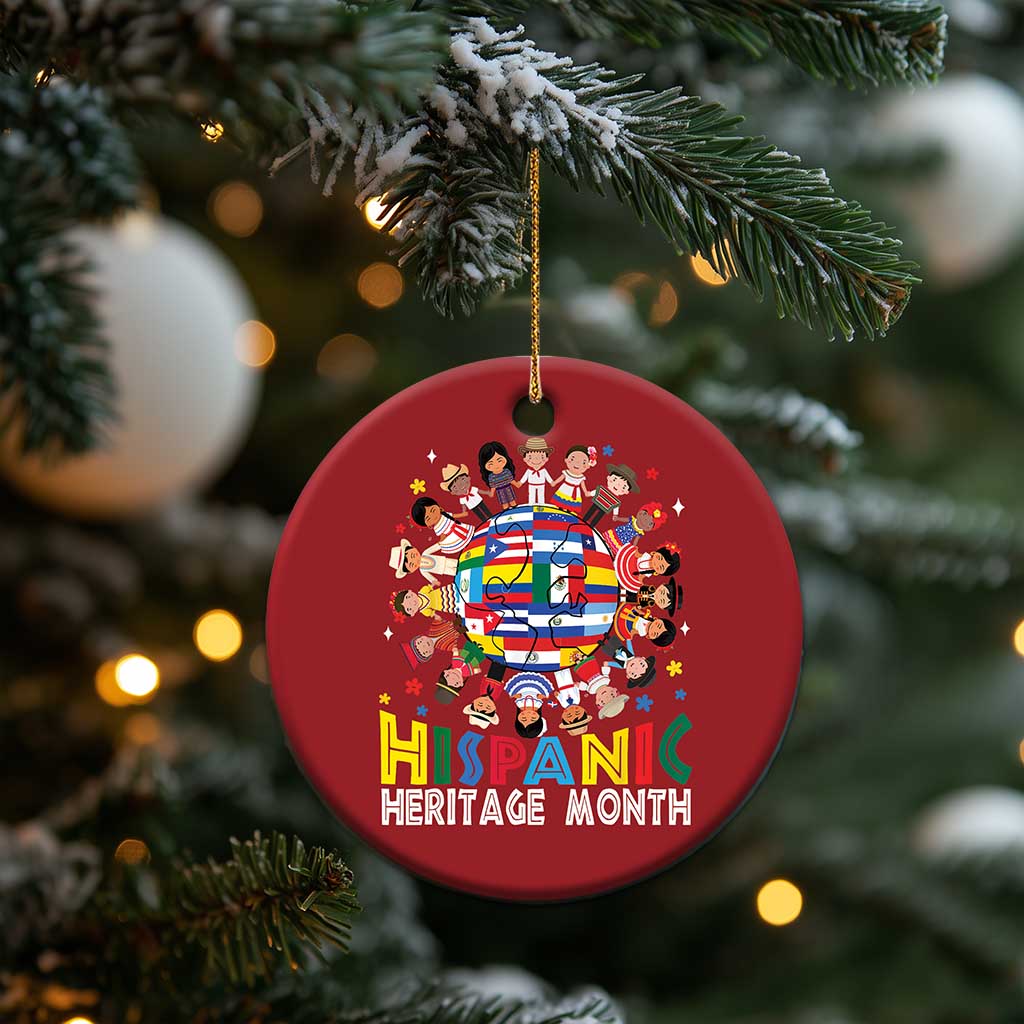 Hispanic Heritage Month Christmas Ornament Herencia Hispana Celebration Hispanic Americans TS02