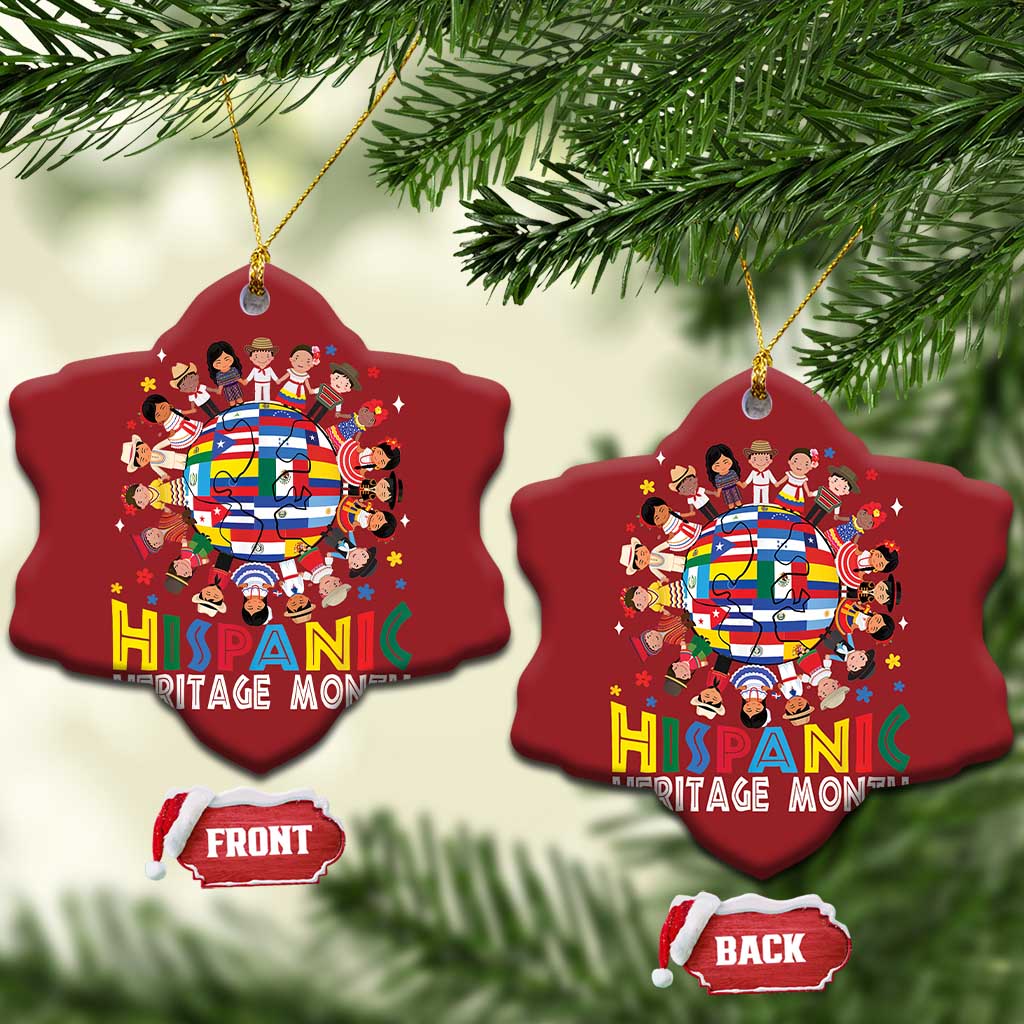 Hispanic Heritage Month Christmas Ornament Herencia Hispana Celebration Hispanic Americans TS02