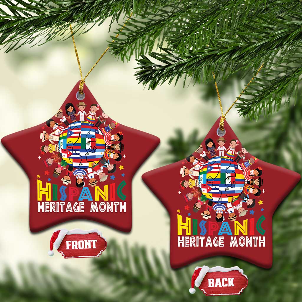 Hispanic Heritage Month Christmas Ornament Herencia Hispana Celebration Hispanic Americans TS02